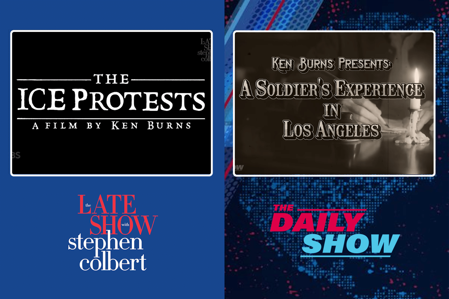 Colbert & Daily Show: Same Joke, Two Styles