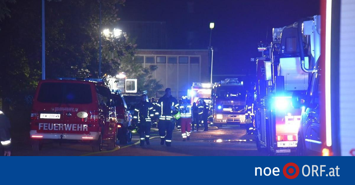 Große Lagerhalle-Brand In Wiener Neustadt